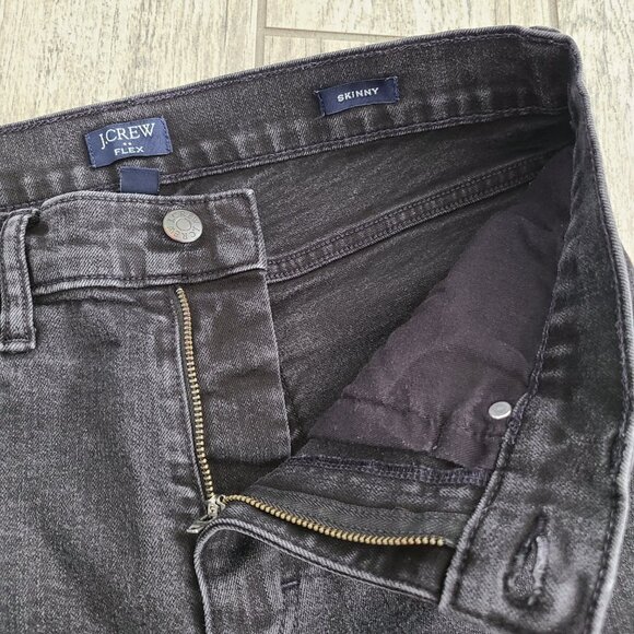 J. Crew women's Flex skinny black denim jeans size 31 waist x 30 length - Picture 9 of 12
